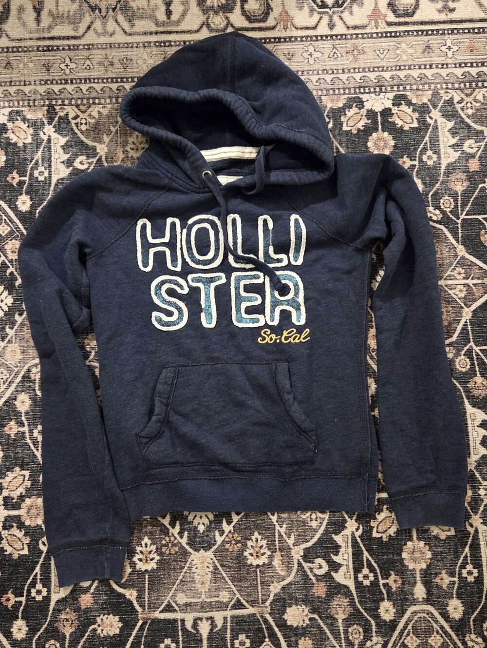 Y2K Vintage Hollister Navy Hoodie Small